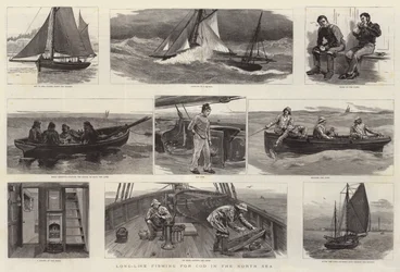 Langleinenfischerei auf Kabeljau in der Nordsee